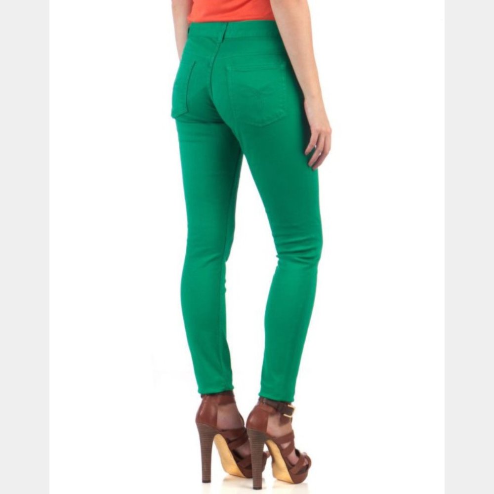 Ted Baker Cubba Skinny Jeans Womens 26 Green Denim Ankle Stretch Casual 2103X